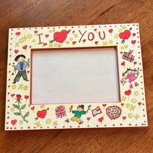 Sweet set of 3 “I love you” picture frames, very good condition!